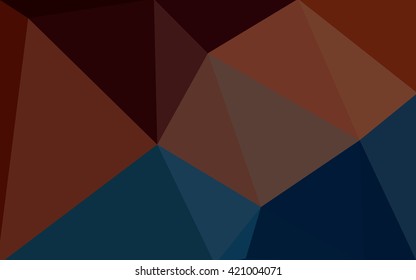 Multicolor dark blue, red polygonal illustration, which consist of triangles. Geometric background in Origami style with gradient. Triangular design for your business.