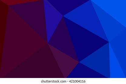 Multicolor dark blue, red polygonal illustration, which consist of triangles. Geometric background in Origami style with gradient. Triangular design for your business.