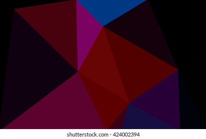 Multicolor dark blue, red polygonal illustration, which consist of triangles. Geometric background in Origami style with gradient. Triangular design for your business.