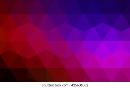 Multicolor dark blue, red polygonal illustration, which consist of triangles. Geometric background in Origami style with gradient. Triangular design for your business.