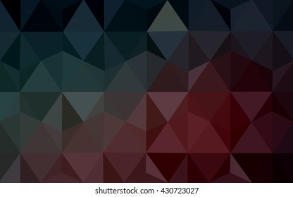 Multicolor dark blue, red polygonal illustration, which consist of triangles. Geometric background in Origami style with gradient. Triangular design for your business.