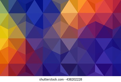 Multicolor dark blue, red polygonal illustration, which consist of triangles. Geometric background in Origami style with gradient. Triangular design for your business.
