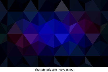 Multicolor dark blue, red polygonal illustration, which consist of triangles. Geometric background in Origami style with gradient. Triangular design for your business.