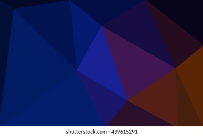 Multicolor dark blue, red polygonal illustration, which consist of triangles. Geometric background in Origami style with gradient. Triangular design for your business.
