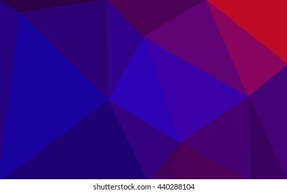 Multicolor dark blue, red polygonal illustration, which consist of triangles. Geometric background in Origami style with gradient. Triangular design for your business.