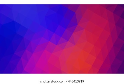 Multicolor dark blue, red polygonal illustration, which consist of triangles. Geometric background in Origami style with gradient. Triangular design for your business.