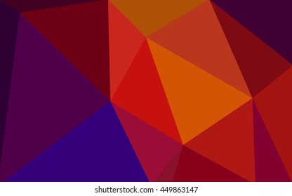 Multicolor dark blue, red polygonal illustration, which consist of triangles. Geometric background in Origami style with gradient. Triangular design for your business.