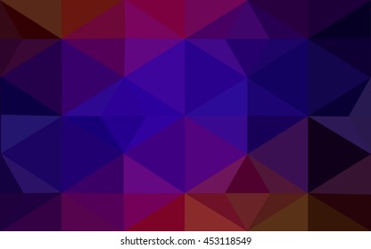Multicolor dark blue, red polygonal illustration, which consist of triangles. Geometric background in Origami style with gradient. Triangular design for your business.