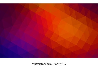 Multicolor dark blue, red polygonal illustration, which consist of triangles. Geometric background in Origami style with gradient. Triangular design for your business.