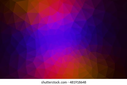 Multicolor dark blue, red polygonal illustration, which consist of triangles. Geometric background in Origami style with gradient. Triangular design for your business.