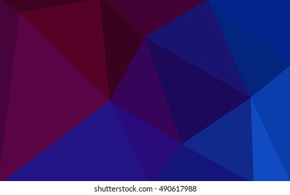 Multicolor dark blue, red polygonal illustration, which consist of triangles. Geometric background in Origami style with gradient. Triangular design for your business.