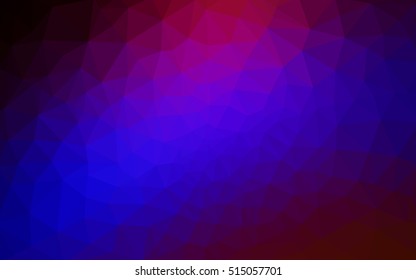 Multicolor dark blue, red polygonal illustration, which consist of triangles. Geometric background in Origami style with gradient. Triangular design for your business.