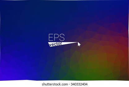 Multicolor dark blue, yellow, orange  geometric rumpled triangular low poly style gradient illustration graphic background. Vector polygonal design for your business.