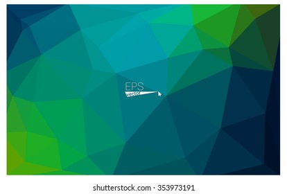 Multicolor dark blue, yellow, orange geometric rumpled triangular low poly origami style gradient illustration graphic background. Vector polygonal design for your business.