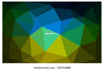 Multicolor dark blue, yellow, orange geometric rumpled triangular low poly origami style gradient illustration graphic background. Vector polygonal design for your business.