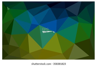 Multicolor dark blue, yellow, orange geometric rumpled triangular low poly origami style gradient illustration graphic background. Vector polygonal design for your business.