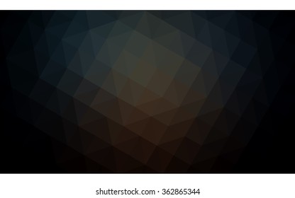 Multicolor dark blue, yellow, orange polygonal illustration, which consist of triangles. Geometric background in Origami style with gradient. Triangular design for your business in vector.