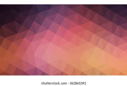 Multicolor dark blue, yellow, orange polygonal illustration, which consist of triangles. Geometric background in Origami style with gradient. Triangular design for your business in vector.