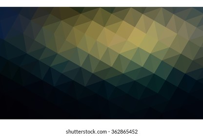 Multicolor dark blue, yellow, orange polygonal illustration, which consist of triangles. Geometric background in Origami style with gradient. Triangular design for your business in vector.