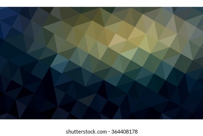 Multicolor dark blue, yellow, orange polygonal illustration, which consist of triangles. Geometric background in Origami style with gradient. Triangular design for your business in vector.