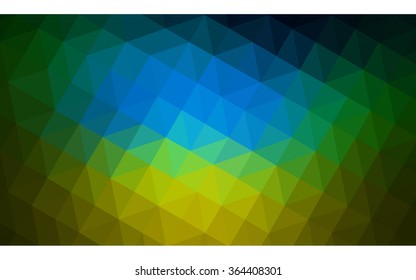Multicolor dark blue, yellow, orange polygonal illustration, which consist of triangles. Geometric background in Origami style with gradient. Triangular design for your business in vector.
