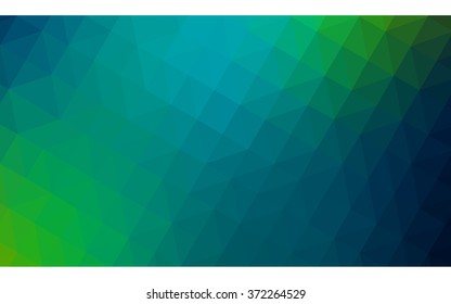 Multicolor dark blue, yellow, orange polygonal illustration, which consist of triangles. Geometric background in Origami style with gradient. Triangular design for your business.