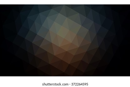 Multicolor dark blue, yellow, orange polygonal illustration, which consist of triangles. Geometric background in Origami style with gradient. Triangular design for your business.