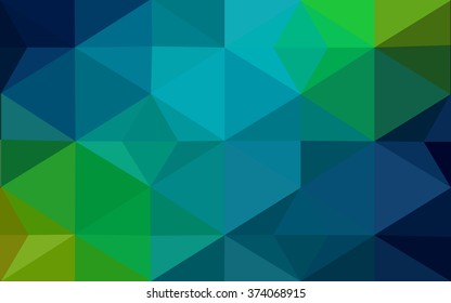 Multicolor dark blue, yellow, orange polygonal illustration, which consist of triangles. Geometric background in Origami style with gradient. Triangular design for your business.