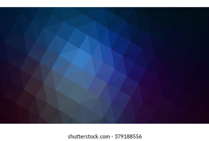 Multicolor dark blue, yellow, orange polygonal illustration, which consist of triangles. Geometric background in Origami style with gradient. Triangular design for your business.