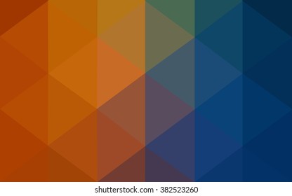 Multicolor dark blue, yellow, orange polygonal illustration, which consist of triangles. Geometric background in Origami style with gradient. Triangular design for your business.