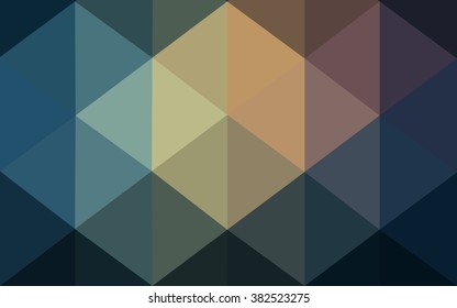 Multicolor dark blue, yellow, orange polygonal illustration, which consist of triangles. Geometric background in Origami style with gradient. Triangular design for your business.