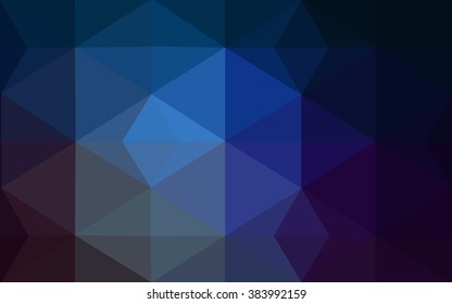 Multicolor dark blue, yellow, orange polygonal illustration, which consist of triangles. Geometric background in Origami style with gradient. Triangular design for your business.