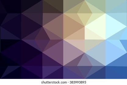 Multicolor dark blue, yellow, orange polygonal illustration, which consist of triangles. Geometric background in Origami style with gradient. Triangular design for your business.