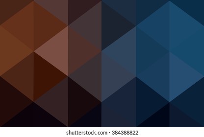 Multicolor dark blue, yellow, orange polygonal illustration, which consist of triangles. Geometric background in Origami style with gradient. Triangular design for your business.