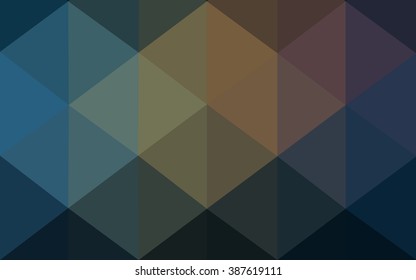 Multicolor dark blue, yellow, orange polygonal illustration, which consist of triangles. Geometric background in Origami style with gradient. Triangular design for your business.