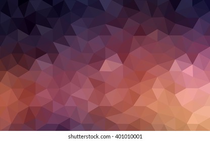 Multicolor dark blue, yellow, orange polygonal illustration, which consist of triangles. Geometric background in Origami style with gradient. Triangular design for your business.