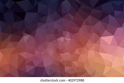 Multicolor dark blue, yellow, orange polygonal illustration, which consist of triangles. Geometric background in Origami style with gradient. Triangular design for your business.