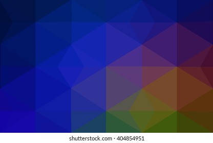 Multicolor dark blue, yellow, orange polygonal illustration, which consist of triangles. Geometric background in Origami style with gradient. Triangular design for your business.