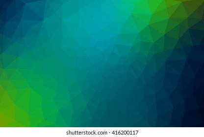 Multicolor dark blue, yellow, orange polygonal illustration, which consist of triangles. Geometric background in Origami style with gradient. Triangular design for your business.
