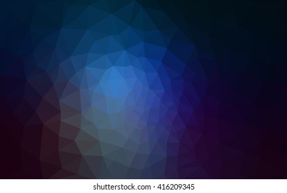 Multicolor dark blue, yellow, orange polygonal illustration, which consist of triangles. Geometric background in Origami style with gradient. Triangular design for your business.