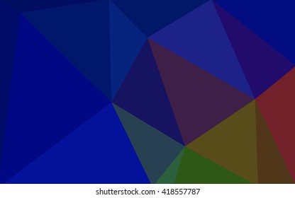 Multicolor dark blue, yellow, orange polygonal illustration, which consist of triangles. Geometric background in Origami style with gradient. Triangular design for your business.