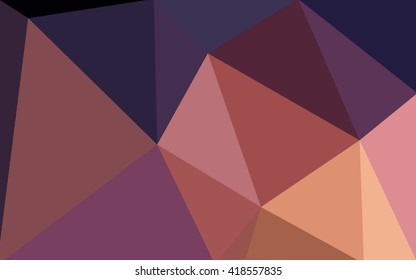 Multicolor dark blue, yellow, orange polygonal illustration, which consist of triangles. Geometric background in Origami style with gradient. Triangular design for your business.