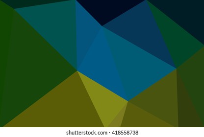Multicolor dark blue, yellow, orange polygonal illustration, which consist of triangles. Geometric background in Origami style with gradient. Triangular design for your business.