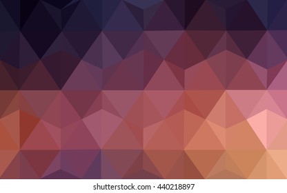 Multicolor dark blue, yellow, orange polygonal illustration, which consist of triangles. Geometric background in Origami style with gradient. Triangular design for your business.