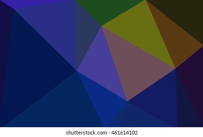 Multicolor dark blue, yellow, orange polygonal illustration, which consist of triangles. Geometric background in Origami style with gradient. Triangular design for your business.