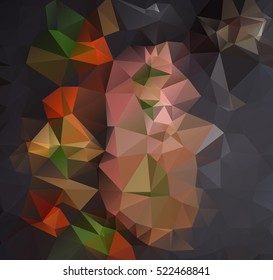 Multicolor dark color seamless which consist or polygon design style abstract mosaic