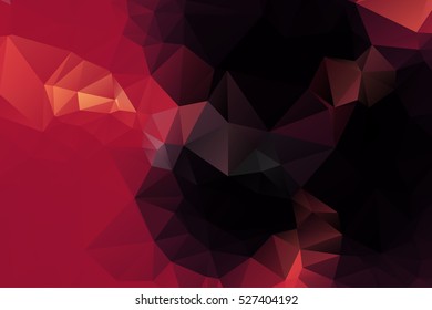 Multicolor dark color seamless which consist or polygon design style abstract mosaic