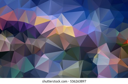 Multicolor dark color seamless which consist or polygon design style abstract mosaic