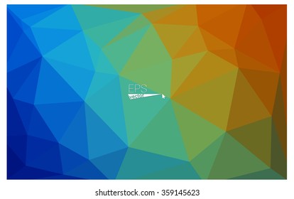Multicolor dark geometric rumpled triangular low poly origami style gradient illustration graphic background. Vector polygonal design for your business. Rainbow, spectrum