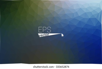 Multicolor dark green, blue  geometric rumpled triangular low poly style gradient illustration graphic background. Vector polygonal design for your business.